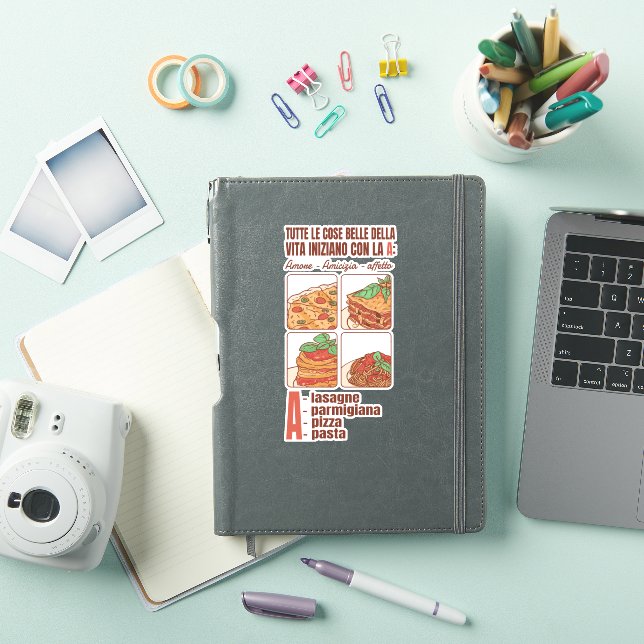 STICKER TUTTE LE COSE BELLE DELLA VITA INIZIANO CON A (Couverture iPad)