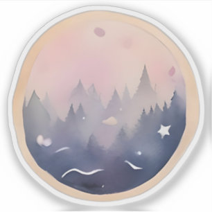 Sticker Twilight de forêt mystique