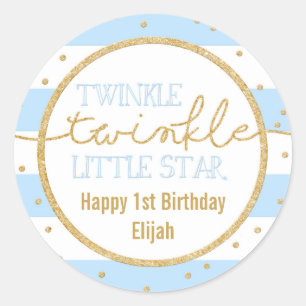 Sticker Twinkle Blue et Gold pour l'anniversaire