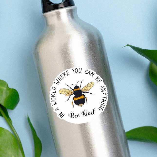 Sticker Typographie circulaire de l'abeille (Créateur téléchargé)