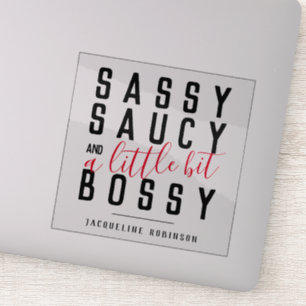 Sticker Typographie de l'attitude de l'animal Sassy person