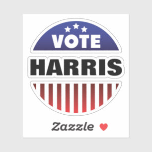 Sticker Typographie d'étoiles et de stries du vote - Élect
