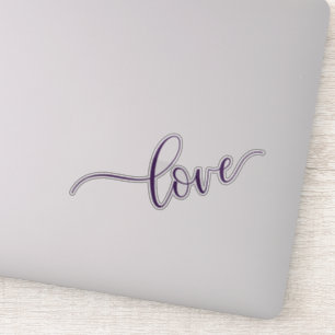 Sticker Typographie moderne, Lettrée à la main "Amour"