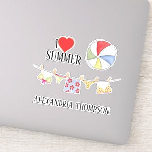 Sticker Typographie personnalisée en été