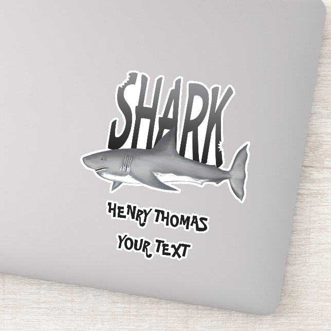 Sticker Typographie Whimsical Simple Modern Shark Bite (Détail)