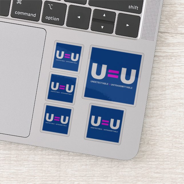 Sticker U=U VIH non détectable égale non transmettable (Détail)