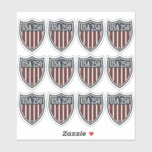 Sticker UA 250 Motif de bouclier américain ID1301