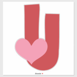 Sticker Udderly Loved [lettre U]