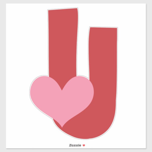Sticker Udderly Loved [lettre U] (Feuille)