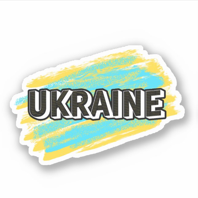 Sticker Ukraine (Devant)