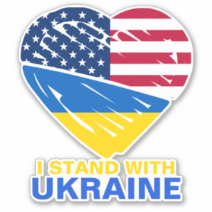 Sticker Ukraine États-Unis Drapeau américain Cartier de so