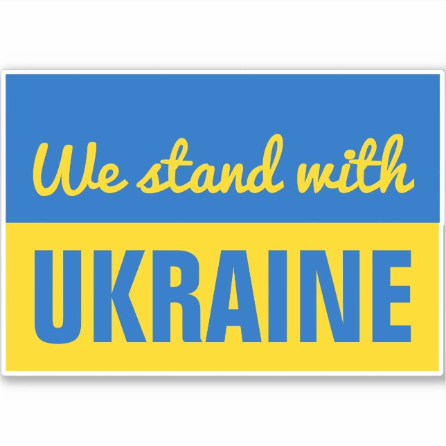 Sticker Ukraine Soutien patriotique Paix Ukraine Drapeau v (Devant)