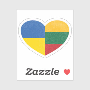Sticker Ukraine Ukraine Lituanie Lituanie lituanienne amou