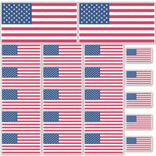 Sticker Un bon nombre d'autocollants de drapeau américain