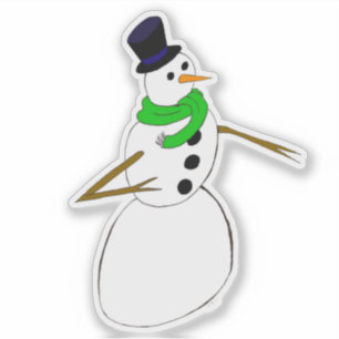 Sticker un bonhomme de neige