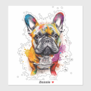 Sticker Un bulldog francés lleno de estilo