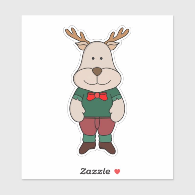 Sticker Un cerf mignon (Feuille)