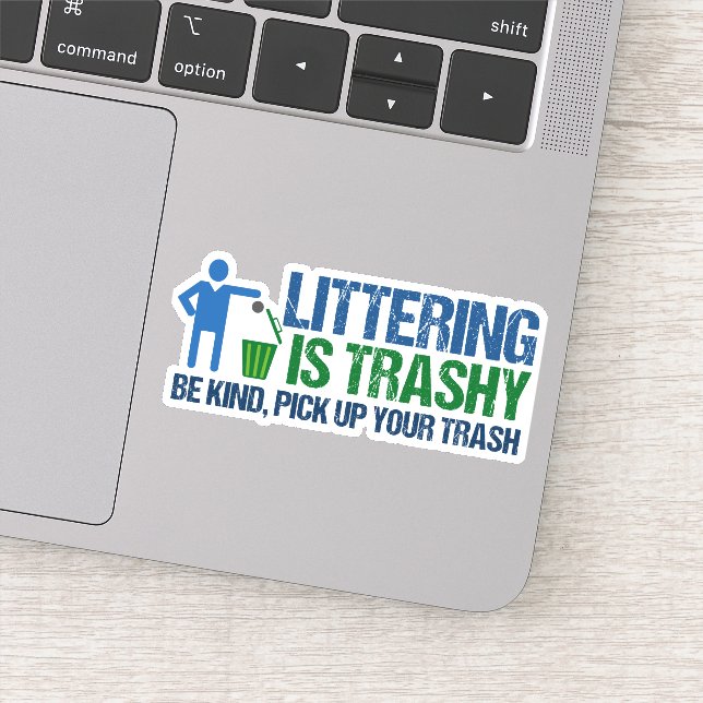 Sticker Un Drôle Jeu D'Écologistes Est Un Jeu Trashy (Détail)