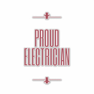 Sticker Un électricien fier