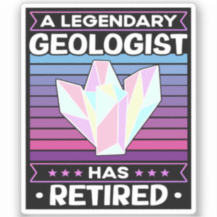 Sticker Un Géologue Légendaire A Retraité La Géologie Drôl