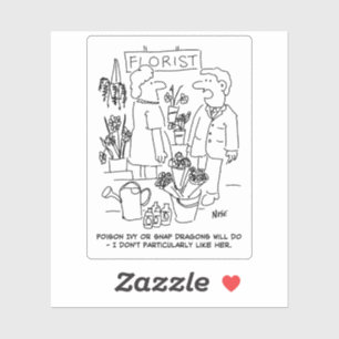 Sticker Un homme dans un dessin de fleuristes.