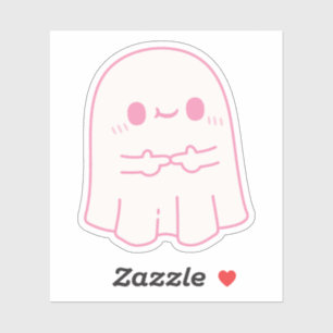 Sticker Un joli fantôme timide