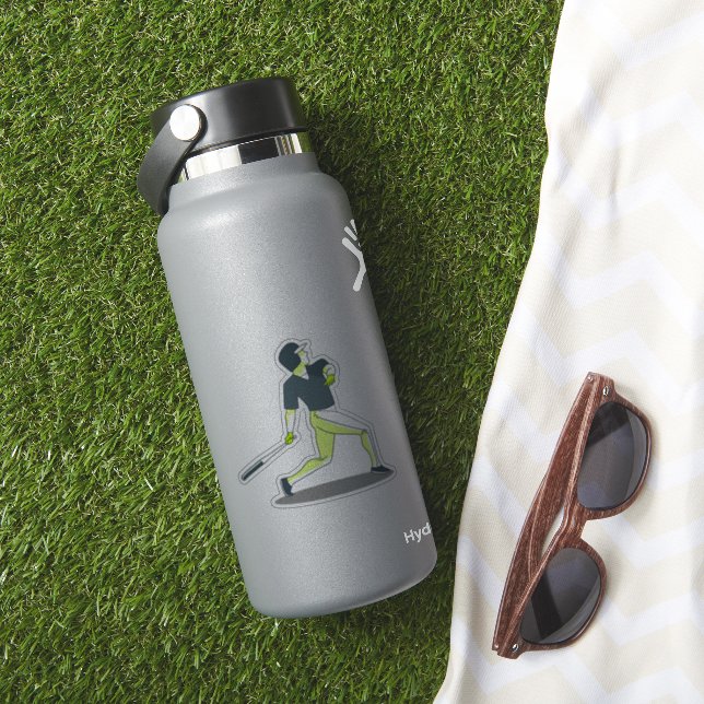 Sticker un joueur de baseball qui a frappé la balle (HydroFlask Insitu)