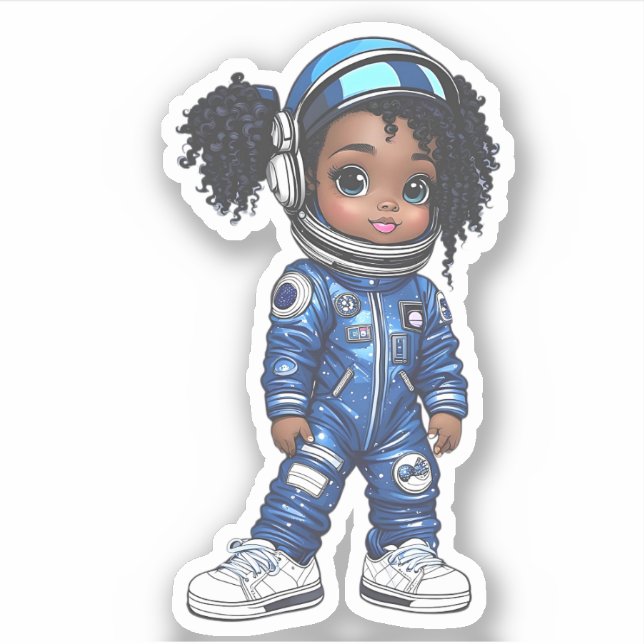 Sticker Un membre de l'équipe d'astronautes - Bleu (Devant)