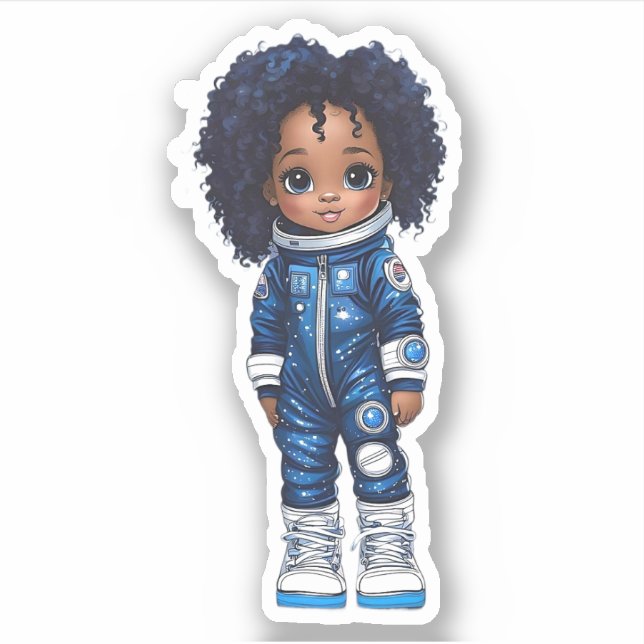 Sticker Un membre de l'équipe d'astronautes - Bleu (Devant)