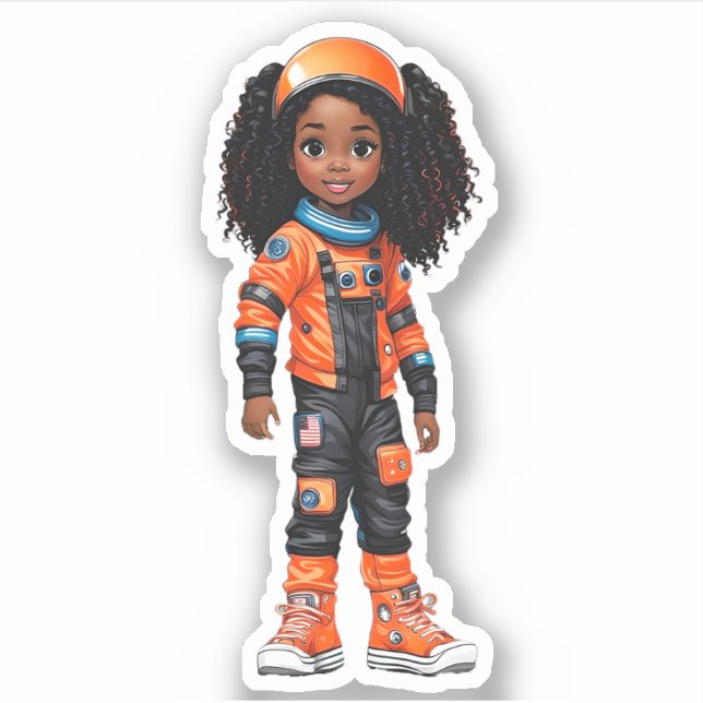 Sticker Un membre de l'équipe d'astronautes - Orange (Devant)