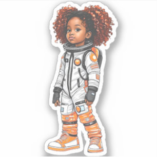 Sticker Un membre de l'équipe d'astronautes - Orange