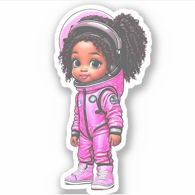 Sticker Un membre de l'équipe d'astronautes - Rose (Devant)