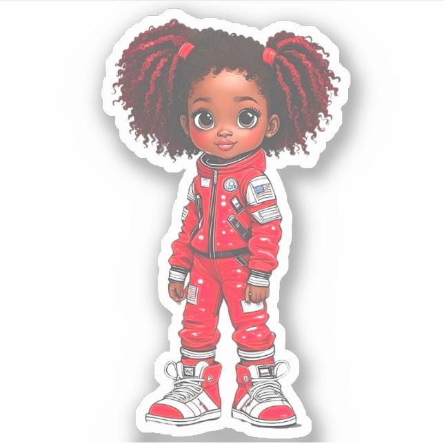 Sticker Un membre de l'équipe d'astronautes - Rouge (Devant)