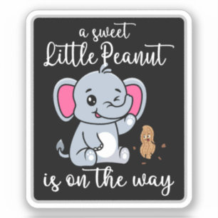 Sticker Un petit arachide sucré en route Nouveau bébé cool