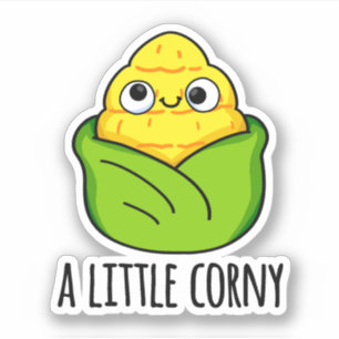 Sticker Un Petit Coin Marron Drôle Bébé Pun De Maïs