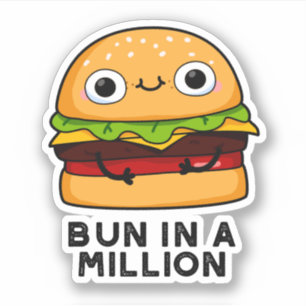 Sticker Un Pun Dans Un Million Drôle De Burger Pun