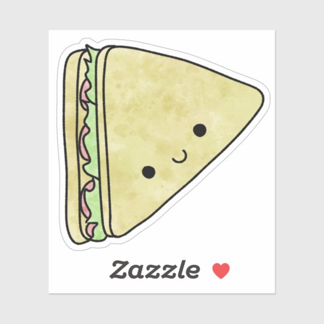Sticker Un sandwich délicieux et délicieux (Feuille)