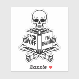 Sticker Un squelette de livre