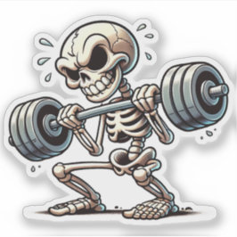 Sticker Un squelette robuste faisant de l'exercice