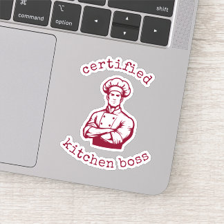 Sticker Un style de bande dessinée de chef de couleur bord