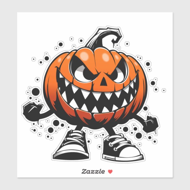 Sticker Une Citrouille prend vie (Feuille)