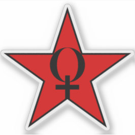 Sticker Une Étoile Rouge De L'Anarchie Féministe v3