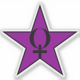 Sticker Une Étoile Violette De L'Anarchie-Féminisme v3
