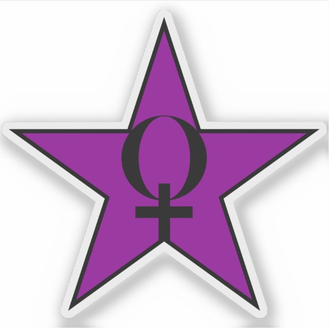 Sticker Une Étoile Violette De L'Anarchie-Féminisme v3 (Devant)
