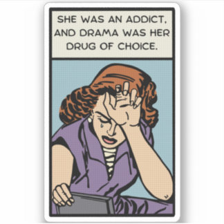 Sticker Une Femme Comique A Besoin De Drame