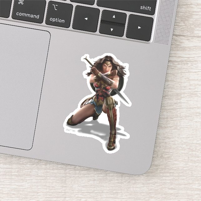 Sticker Une Femme Merveilleuse Blocage Avec Des Bracelets (Détail)