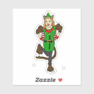 Sticker une fille de Noël