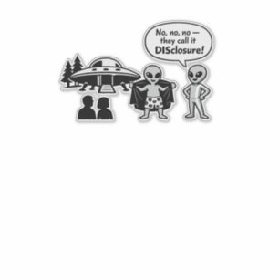 Sticker Une prise amusante sur le mouvement de la divulgat