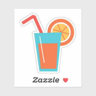 Sticker Une tasse de jus d'orange