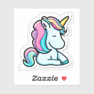 Sticker Unicorn Adesivo de vinil com formato personalizado